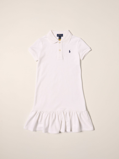 Shop Polo Ralph Lauren Cotton Dress In White