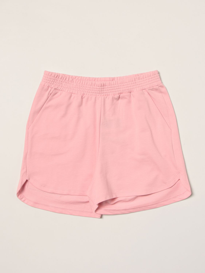 Shop Douuod Jogging Shorts With Logo In Pink