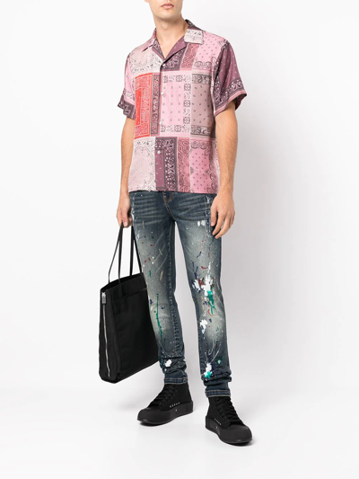 God's Masterful Children Artist Hand-painted Jeans In Blue
