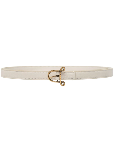 Shop Altuzarra Small A Leather Belt In White