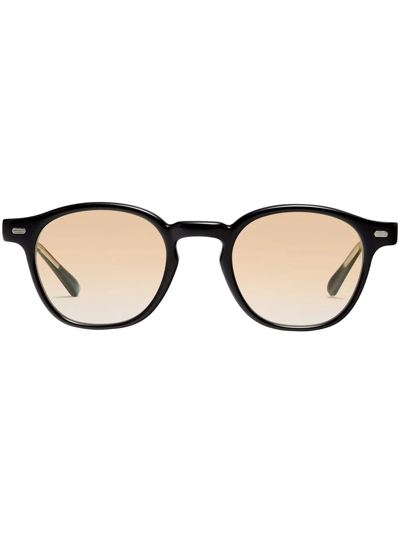 Shop Gentle Monster Eddy A 01 Round Frame Sunglasses In Black