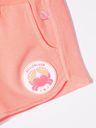 Shop Billieblush Logo-patch Track Shorts In Pink