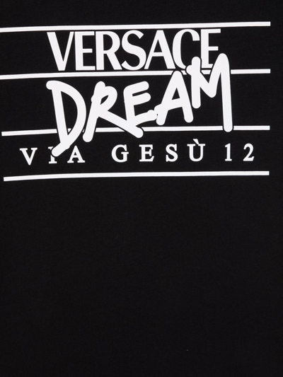 Shop Versace Dream-print Short-sleeve T-shirt In Black