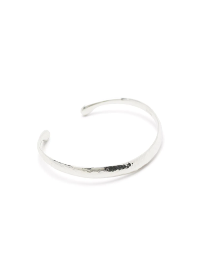 Dower & Hall Curved Nomad Sterling-silver Bangle In Silver