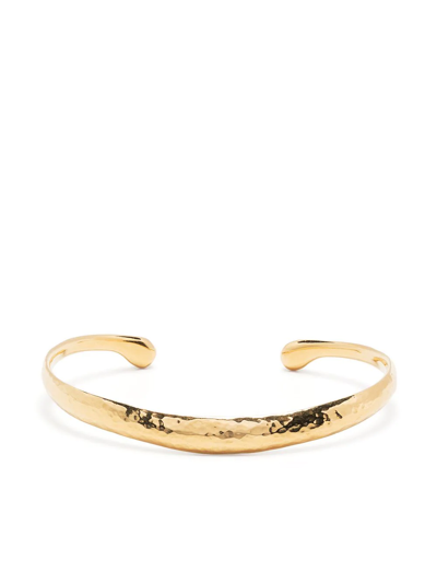 Shop Dower & Hall Curved Normad Bracelet In Gold