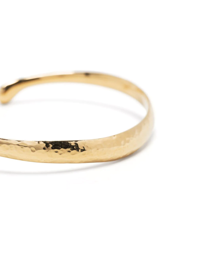 Shop Dower & Hall Curved Normad Bracelet In Gold