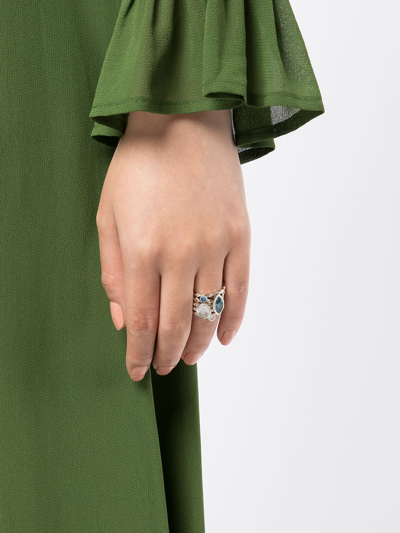 Shop Dower & Hall Twinkle Stack Ring In Silver