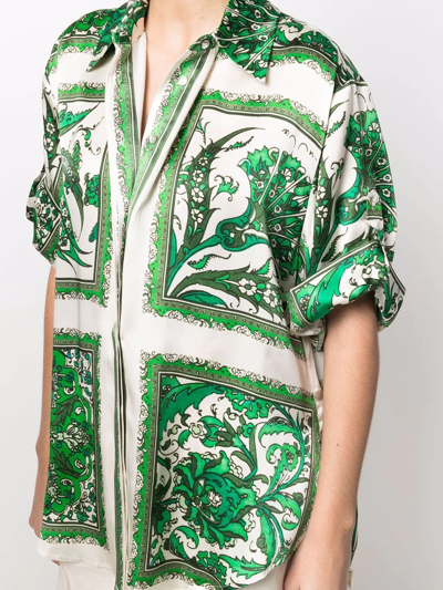 Shop Alemais Baroque-print Shirt In Green