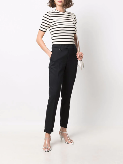 Lorena Antoniazzi Mid-rise Tailored Trousers In Black