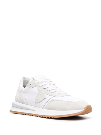 Philippe Model Tropez 2.1 Sneakers With Suede Inserts In White