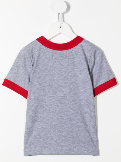 Shop Natasha Zinko Heart-print Cotton T-shirt In Grey