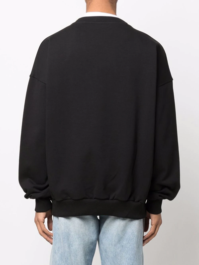 Blue Sky Inn Embroidered-logo Crewneck Sweatshirt In Black