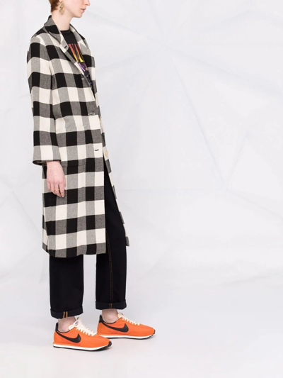Shop Lorena Antoniazzi Check-pattern Linen Coat In Neutrals