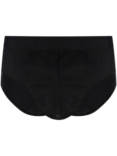 Shop Brioni Elasticated-waistband Briefs In Black