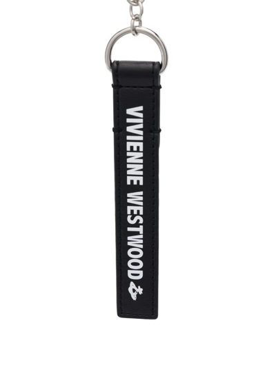 Shop Vivienne Westwood Logo-print Key Ring In Black