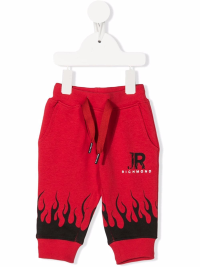 flame print joggers