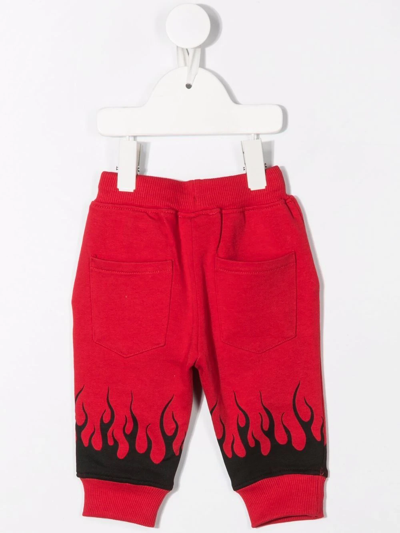 flame print joggers