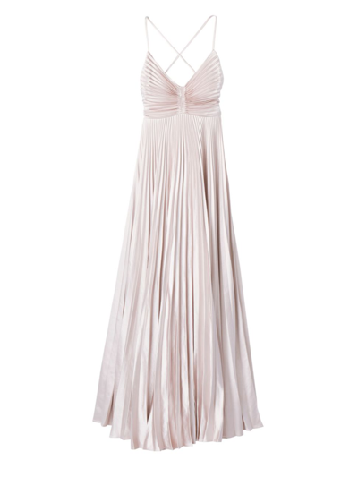 Shop A.l.c Aires Pleated Gown In Pink Tint