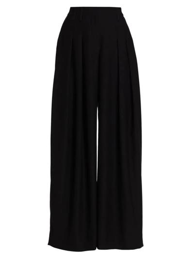 Shop Monot Women's Mid-rise Pleated Pants In Black