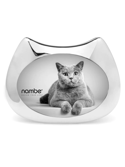 Shop Nambe Pet Cat Frame In Silver