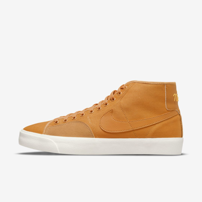 Shop Nike Men's  Sb Blzr Court Mid Premium Skate Shoes In Brown