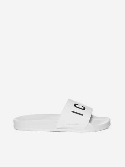 Shop Dsquared2 Icon Rubber Slides