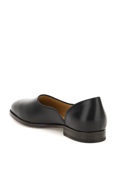 Shop Lemaire Leather Ballerinas In Black