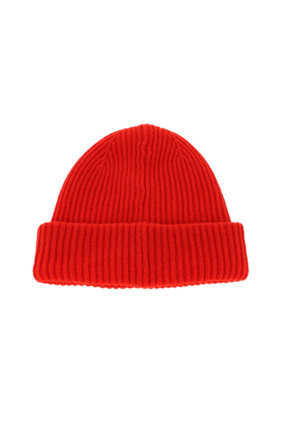 Shop Apc Chinese New Year Wool Beanie Hat In Red