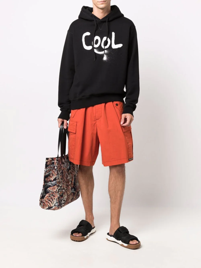 Dsquared2 Contrast-stitching Cargo Trousers In Orange