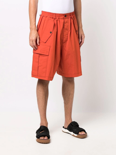 Dsquared2 Contrast-stitching Cargo Trousers In Orange