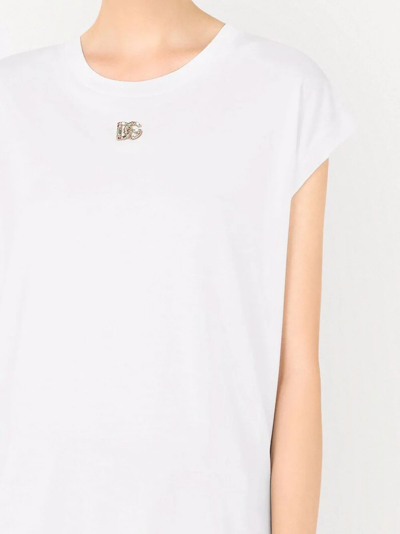 Shop Dolce & Gabbana Dg Logo-embellished T-shirt In White