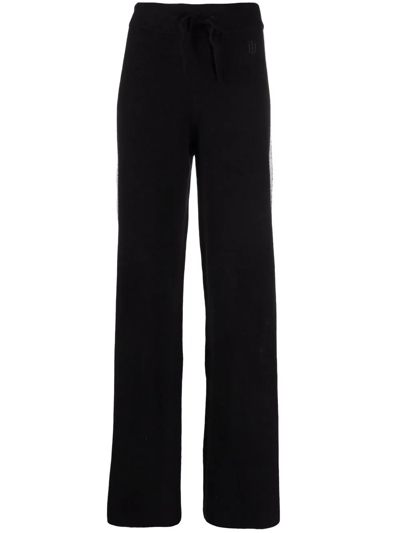 Shop Tommy Hilfiger Crochet-trim Detail Trousers In Black