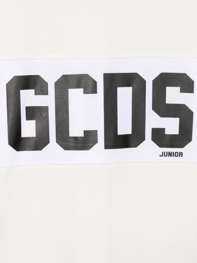 Shop Gcds Cotton Logo-print T-shirt In Neutrals
