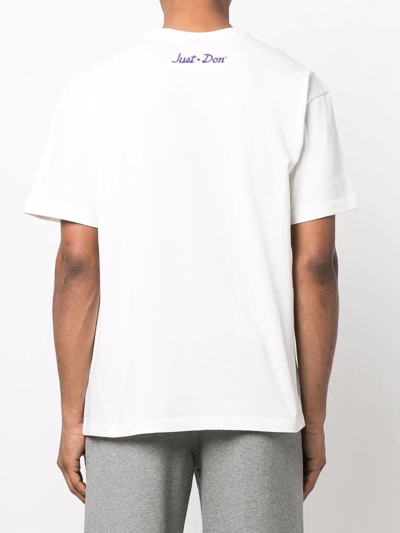 Just Don Shark Brand-print Cotton-jersey T-shirt In 02 White
