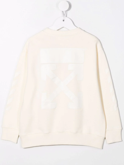 Off-white Light Pink Sweatshirt With Print In Neutrals
