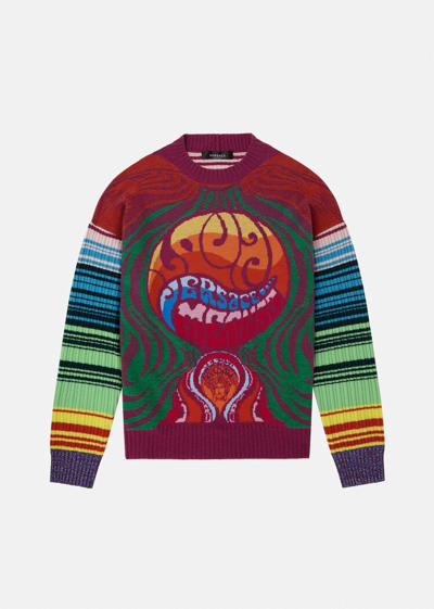 Shop Versace Medusa Music Sweater, Male, Orange, 56
