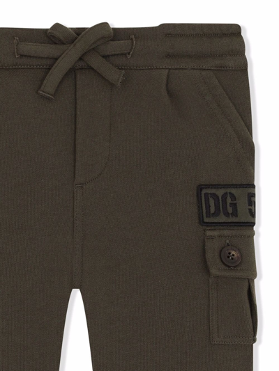 Shop Dolce & Gabbana Drawstring-waist Trousers In Green