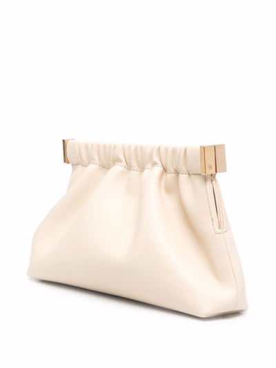 Nanushka Gathered-trim Clutch Bag In Neutrals