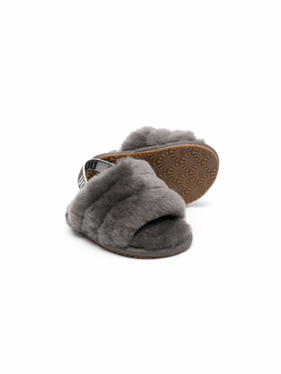 Shop Ugg Logo-slingback Sandals Set In Grey