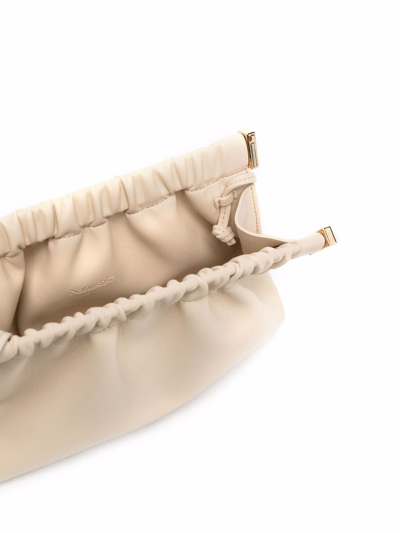 Nanushka Gathered-trim Clutch Bag In Neutrals