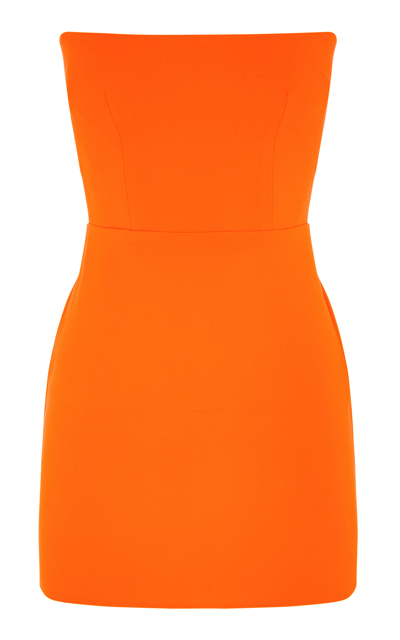 Shop Alex Perry Women's Lux Strapless Crepe Mini Dress In Orange