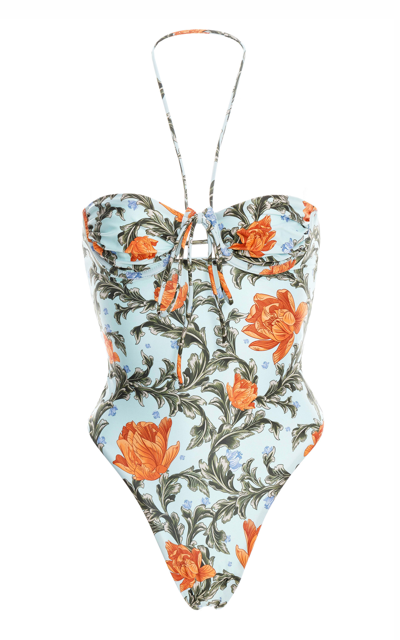 Shop Agua By Agua Bendita Women's Sã¡ndalo Floral One-piece Swimsuit In Print