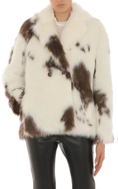 Shop Philosophy Di Lorenzo Serafini Women's Animal-print Faux Fur Coat