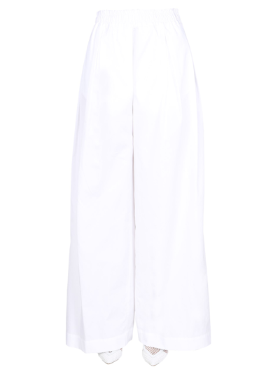 Shop Aspesi Wide Leg Trousers In White