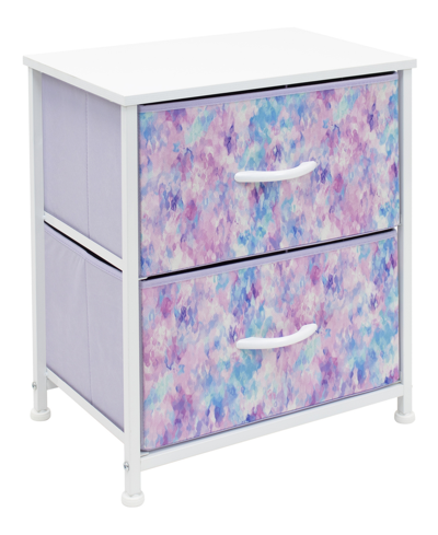 Shop Sorbus 2 Drawers Chest Dresser In Tie-dye Purple