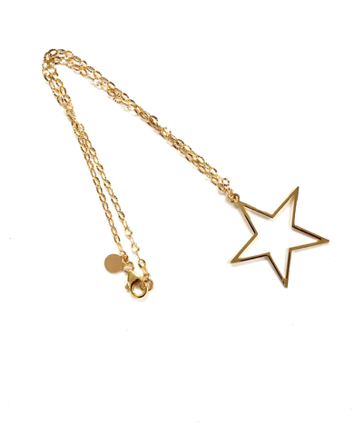 Shop Roberta Sher Designs Women's Large Star Necklace In Gold