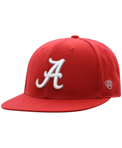 Shop Top Of The World Men's  Crimson Alabama Crimson Tide Team Color Fitted Hat