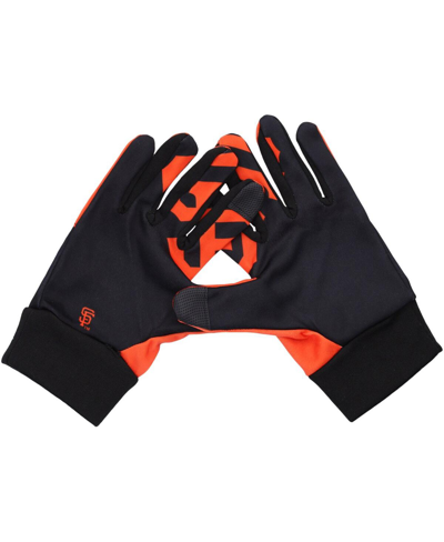 Shop Foco Men's  San Francisco Giants Palm Logo Texting Gloves In Orange