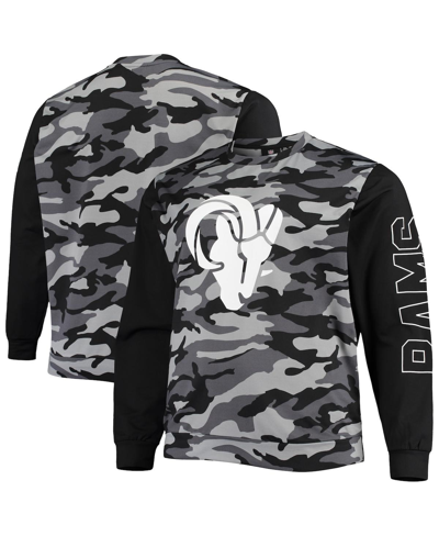 Shop Foco Men's  Black Los Angeles Rams Camo Long Sleeve T-shirt