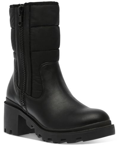 Shop Dv Dolce Vita Stazie Lug-sole Puffer Boots Women's Shoes In Black